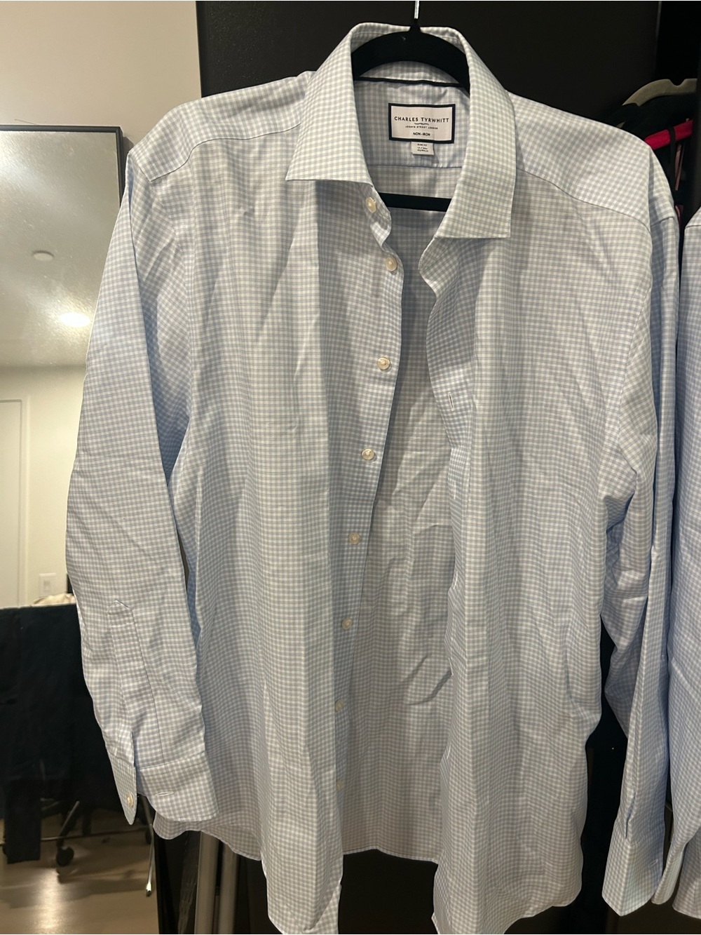 Charles Tyrwhitt Light Blue Gingham Dress Shirt